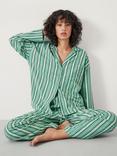 HUSH Amita Cotton Flannel Pyjama Set, Green