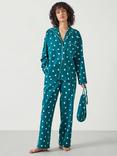 HUSH Amita Cotton Flannel Pyjama Set, Blue