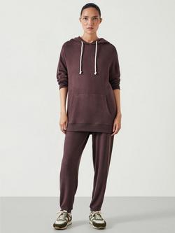 HUSH Elle Supersoft Longline Hoodie containing LENZING™ ECOVERO™ Viscose - view 2, Brown