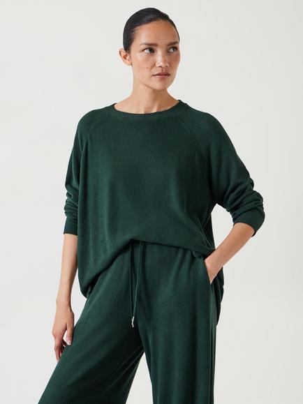 HUSH Elle Supersoft Raglan Sleeve Top containing LENZING™ ECOVERO™ Viscose, Green