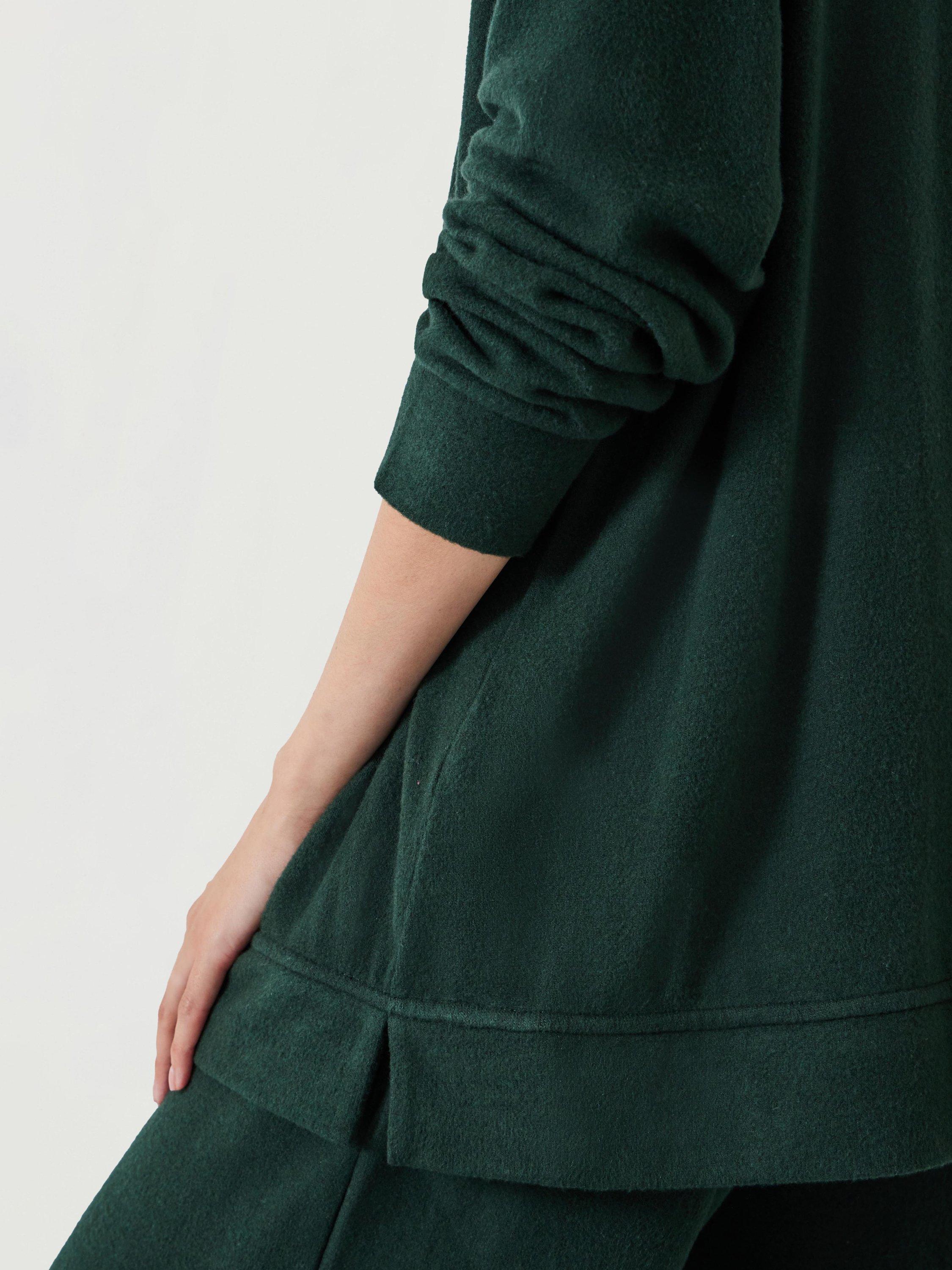 Product image 5 of 6, which shows HUSH Elle Supersoft Raglan Sleeve Top, Green, XXS