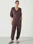 HUSH Elle Supersoft V-Neck Onesie, Brown