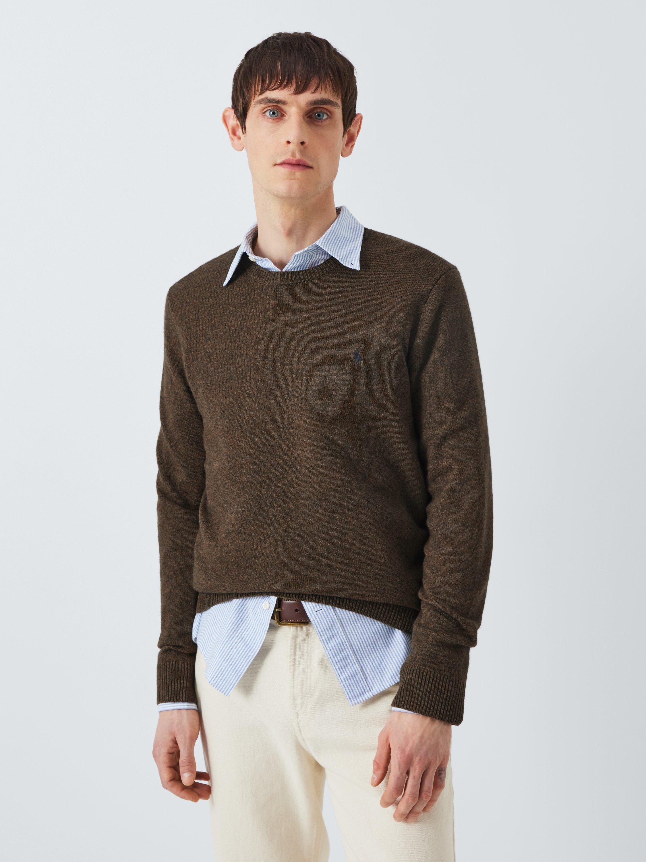 Polo Ralph Lauren Long Sleeve Half-Zip Jumper, Cargo Olive Heather
