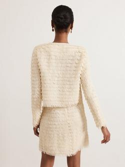 Phase Eight Dolly Fringe Jacket, Ivory - view 2, Ivory