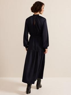 Phase Eight Ornella Belted Dress, Navy - view 2, Navy