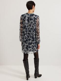 Phase Eight Roma Floral Mini Dress, Grey/Multi - view 2, Grey/Multi