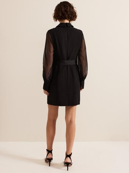 Phase Eight Saeda Tuxedo Dress, Black - view 2, Black