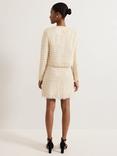 Phase Eight Dolly Sequin Tassel Mini Skirt, Ivory