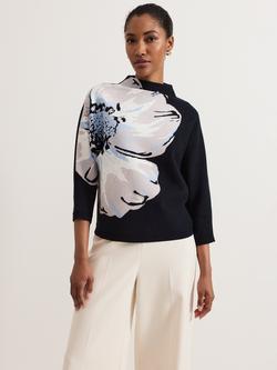 Phase Eight Bessie Floral Jumper, Navy, Navy