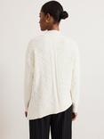 Phase Eight Casey Cable Jumper, Winter White