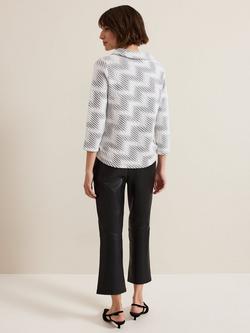 Phase Eight Mya Faux Leather Straight Trousers, Black - view 2, Black