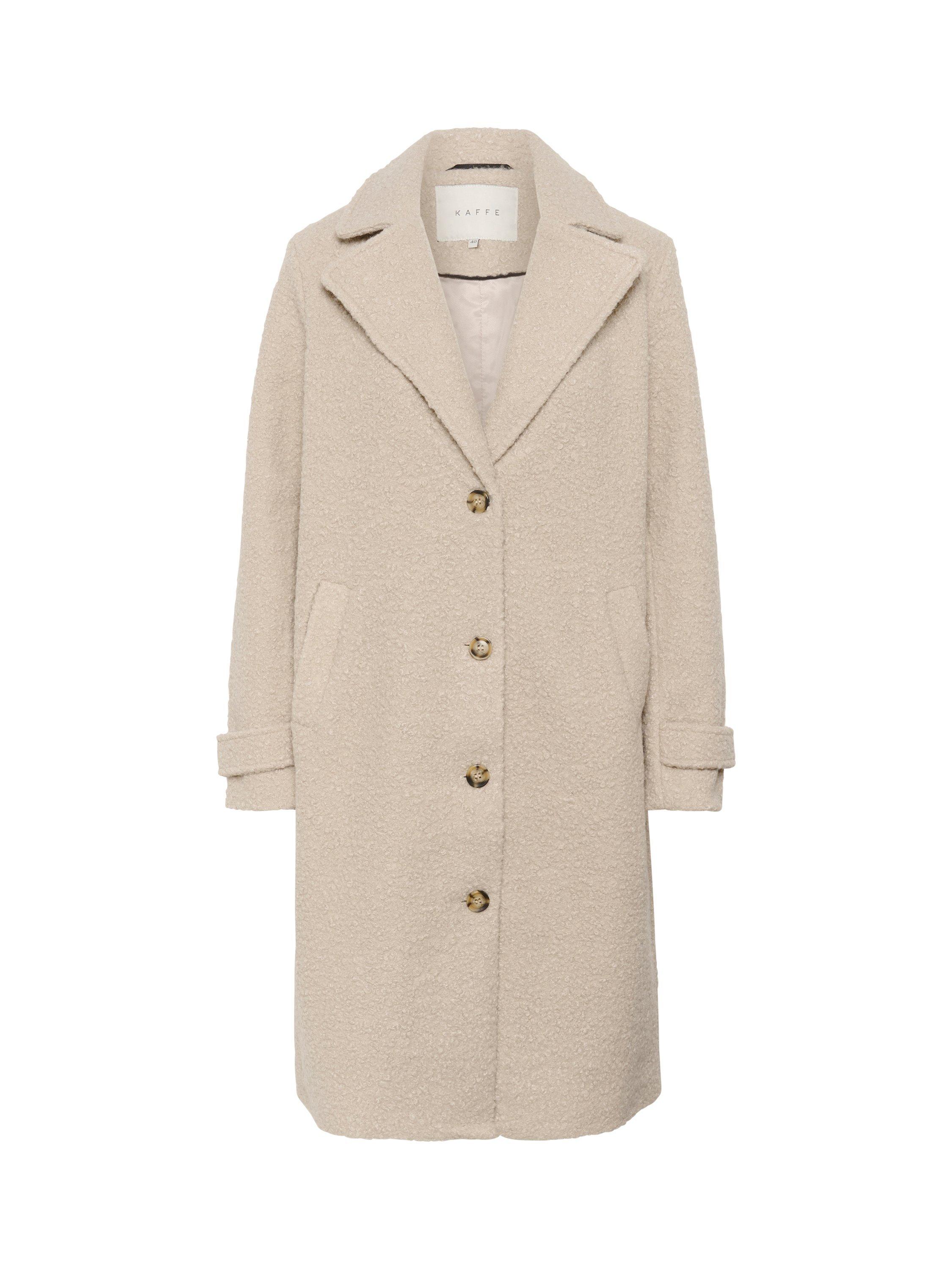 Product image 4 of 5, which shows KAFFE Anne Teddy Coat, Feather Grey, 12