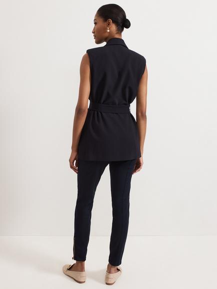 Phase Eight Amina Side Zip Trousers - view 2, Indigo