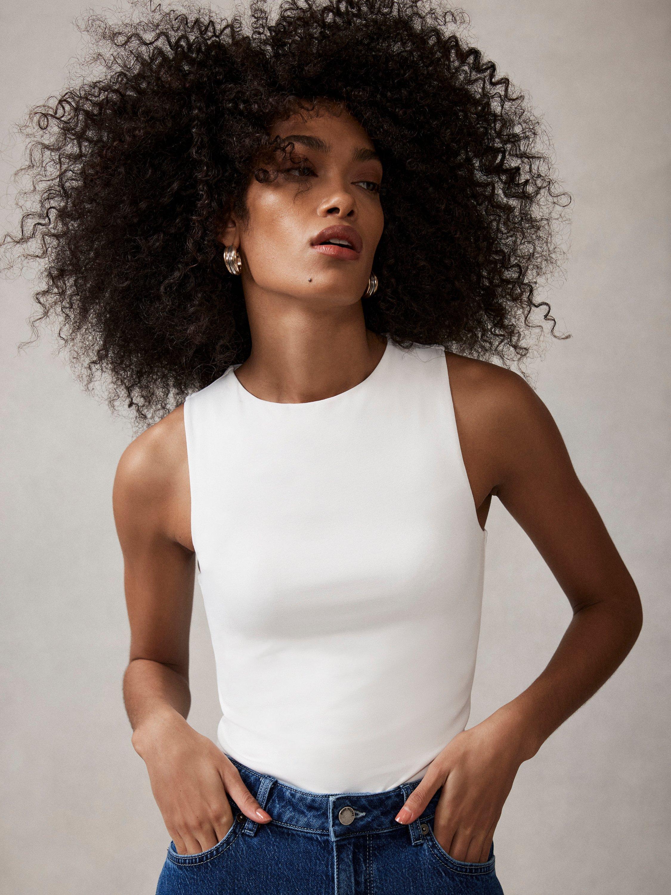 Ladies high neck vest tops store
