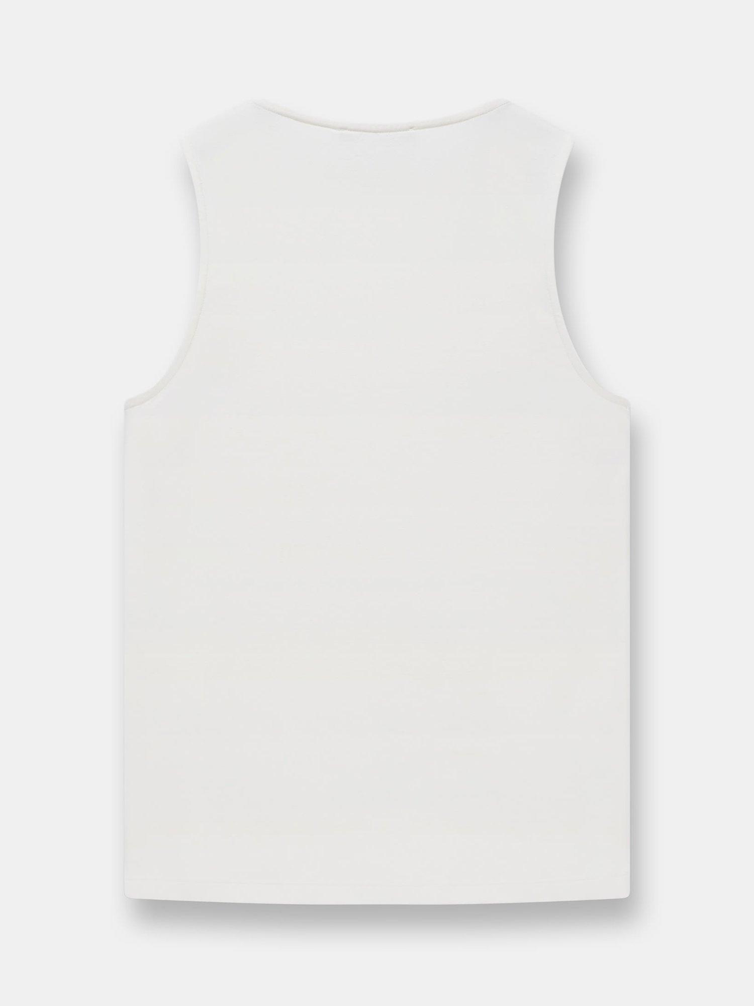 Product image 7 of 8, which shows Mint Velvet Layering High Neck Vest Top, White, XS
