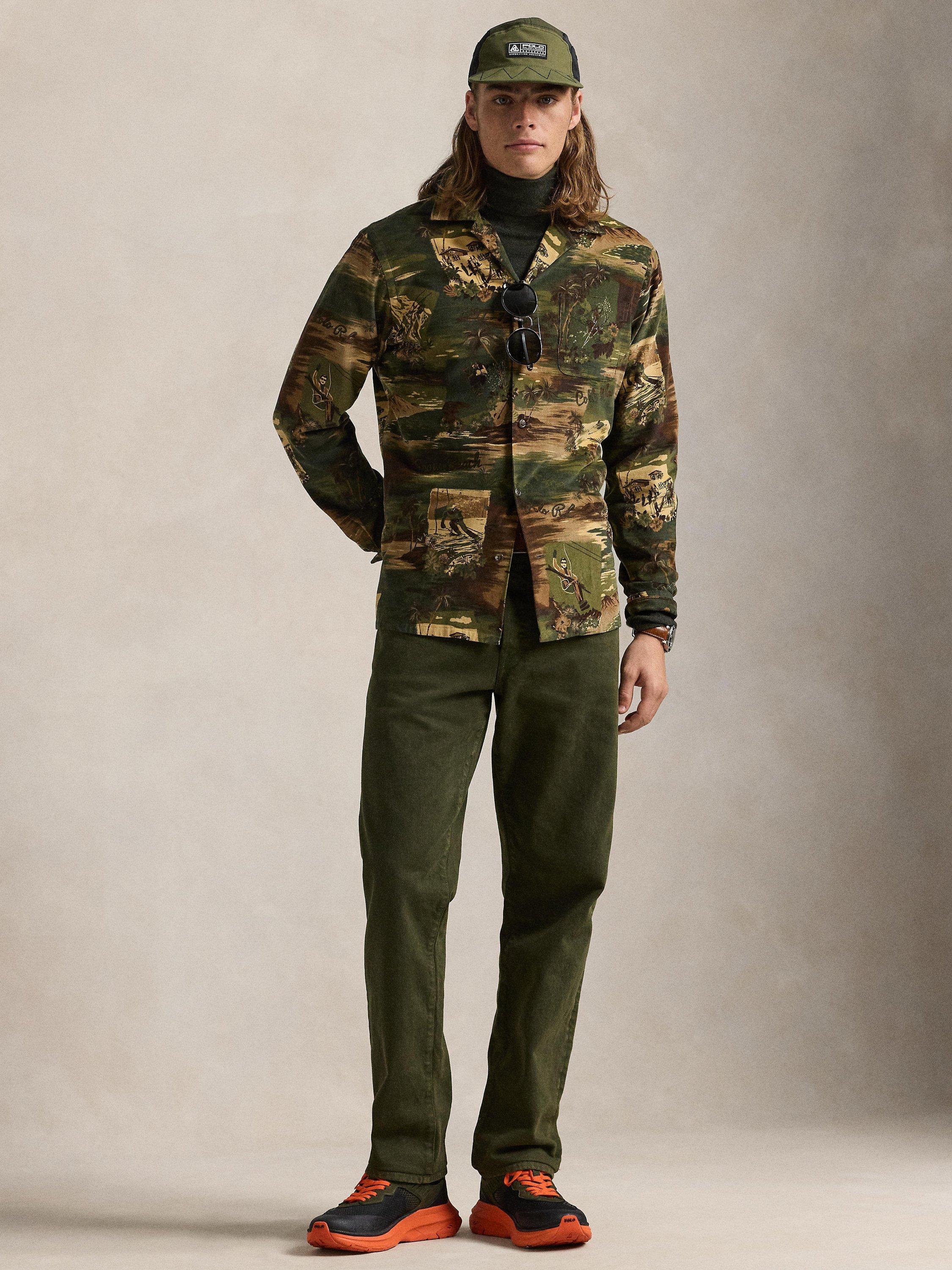 Product image 4 of 6, which shows Ralph Lauren Corduroy Camp Shirt, Camo Ski Scenic, S
