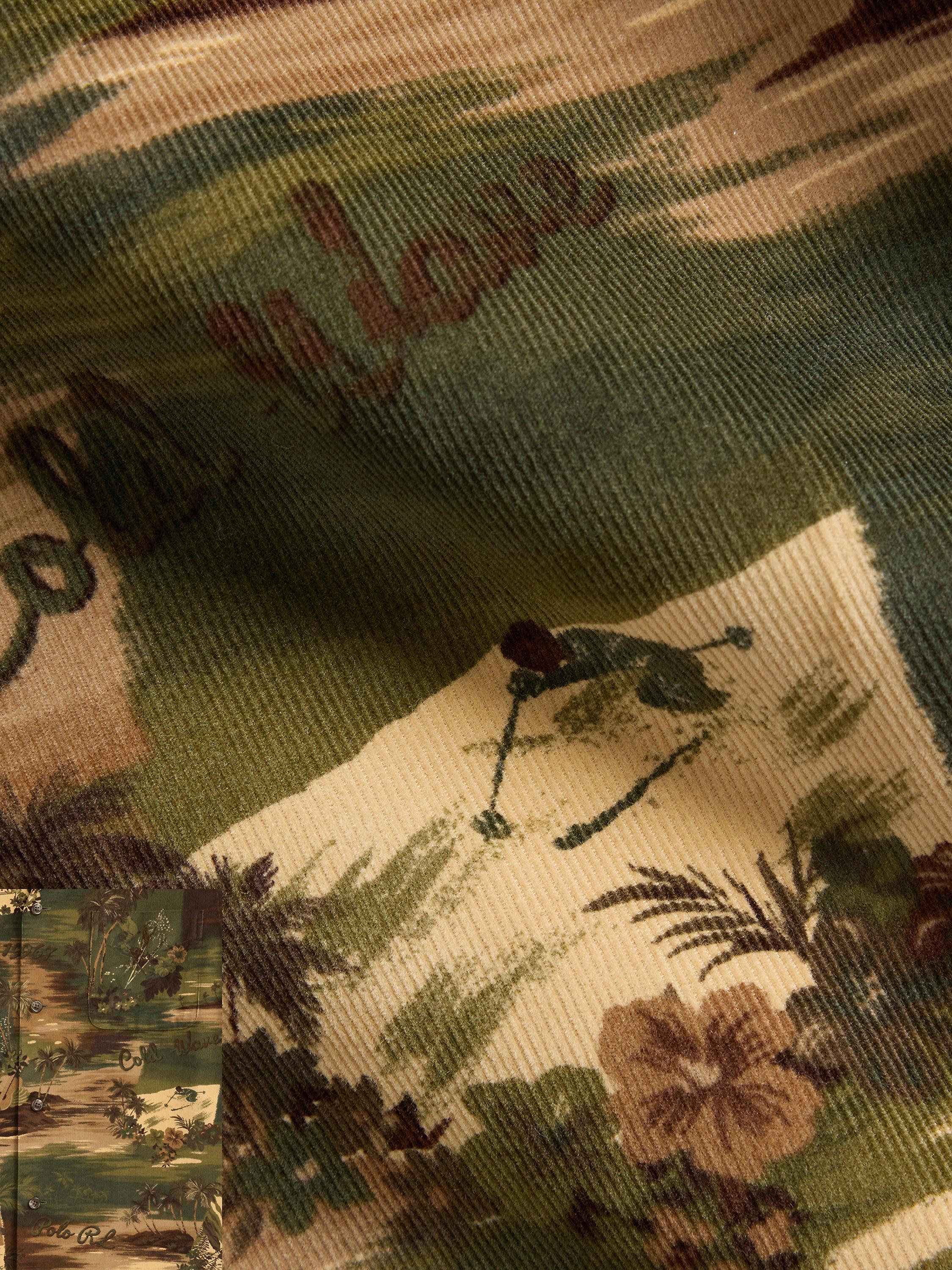 Product image 6 of 6, which shows Ralph Lauren Corduroy Camp Shirt, Camo Ski Scenic, S