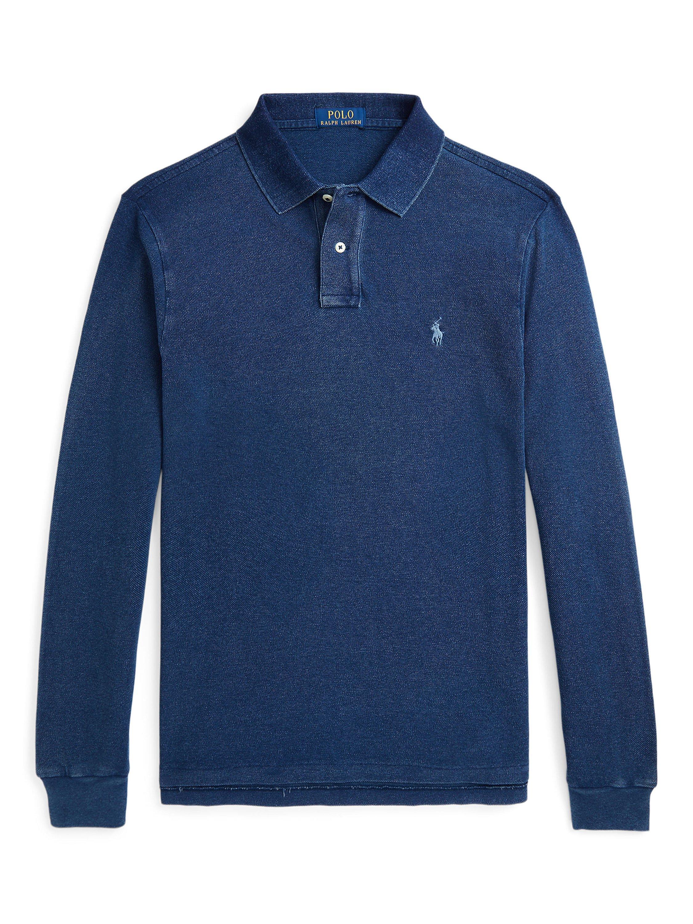 Ralph lauren long sleeve polo black best sale