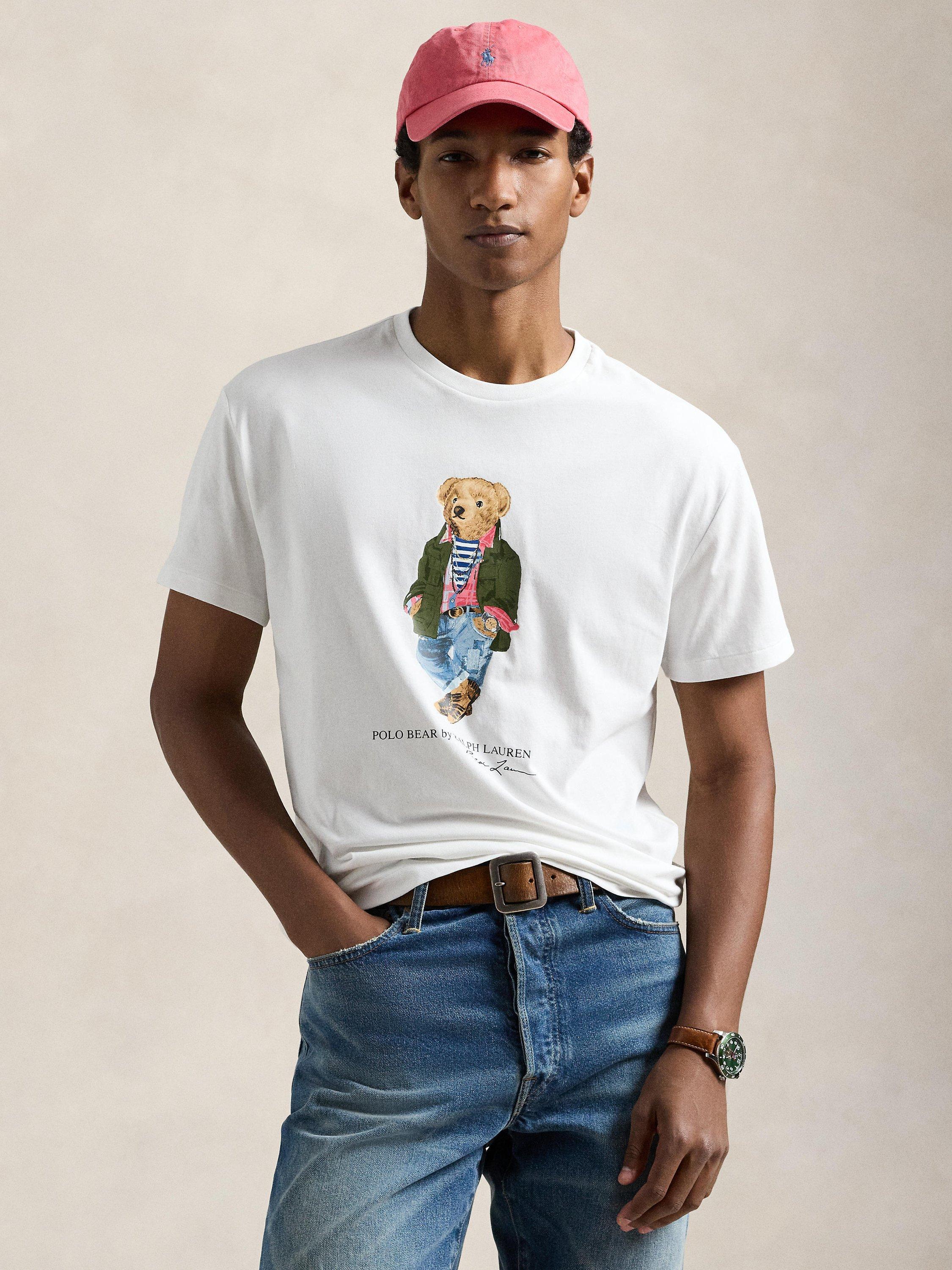 Polo bear white t shirt hotsell