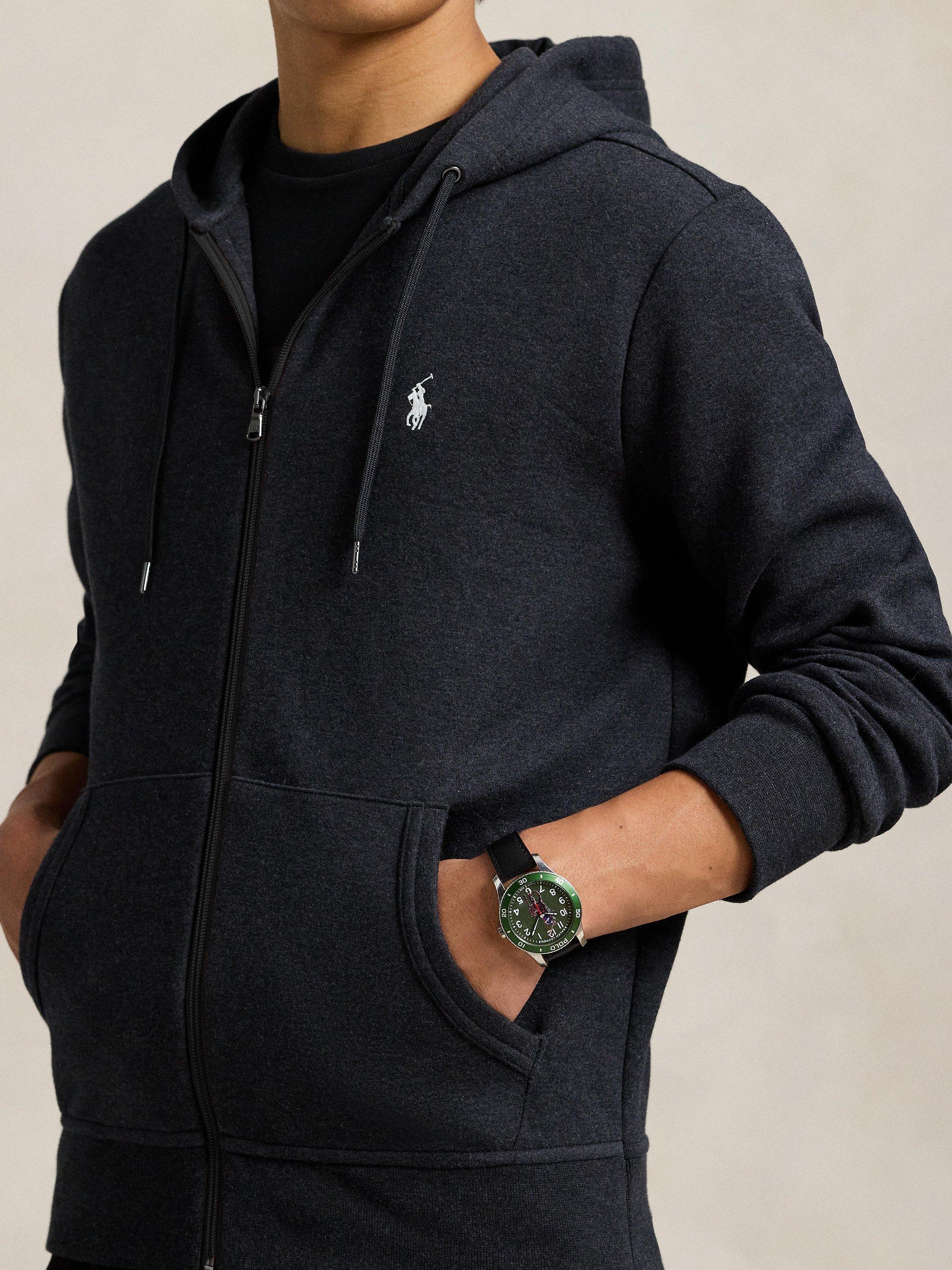 Polo Ralph Lauren Cotton Blend Hoodie Black Marl Heather