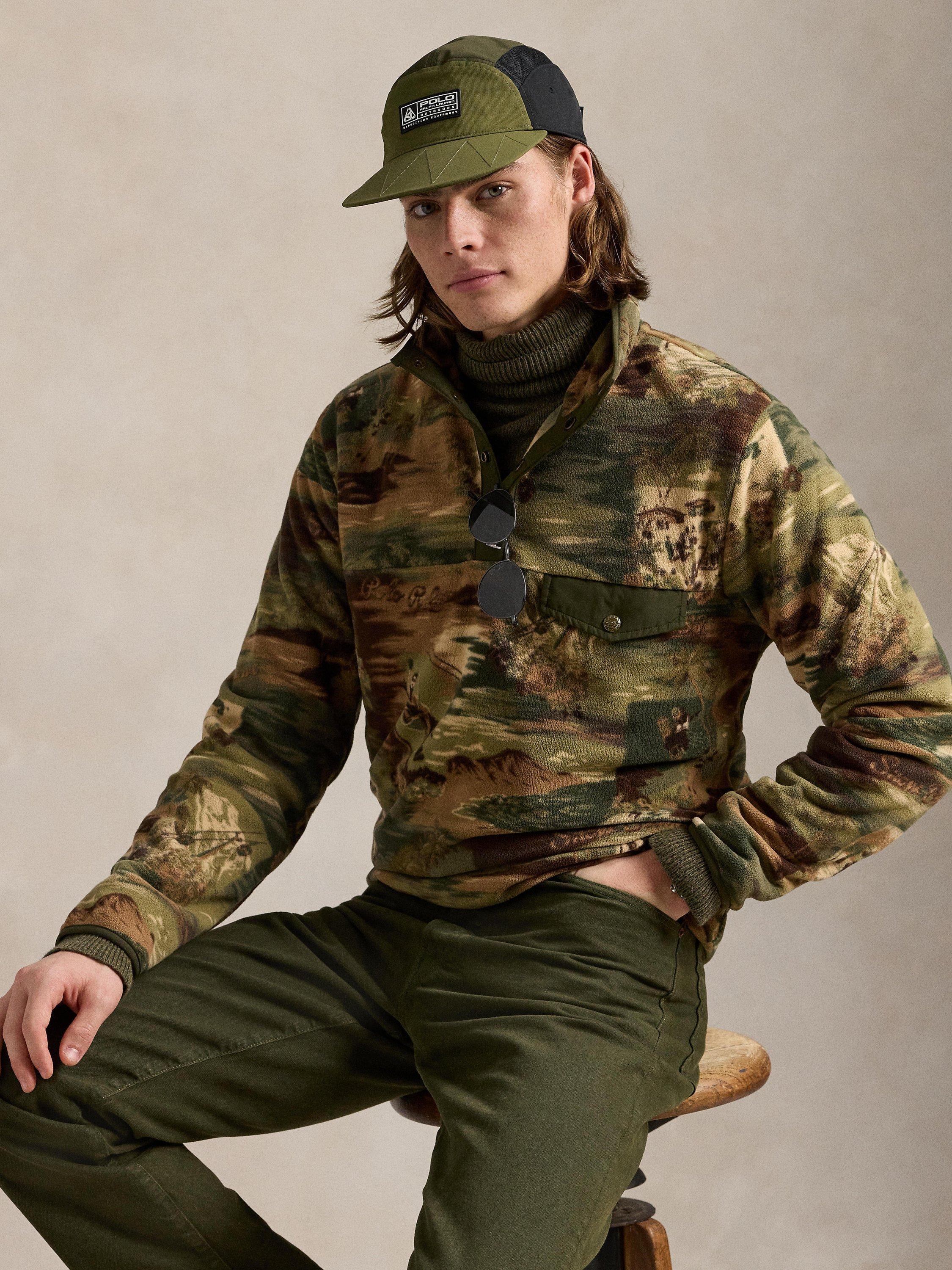 Product image 4 of 5, which shows Polo Ralph Lauren Button Neck Fleece Top, Ski Scenic, M