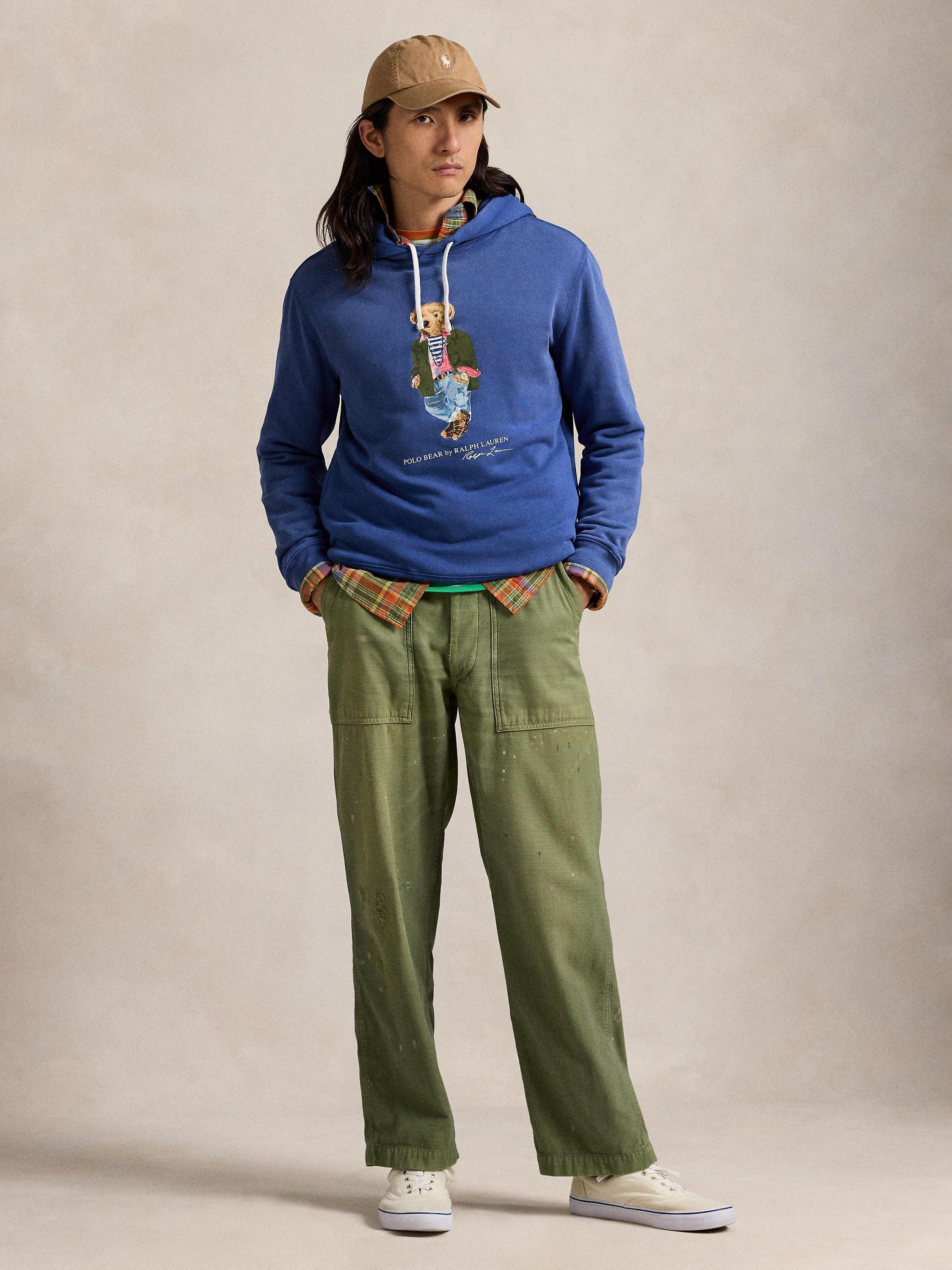 Product image 4 of 5, which shows Polo Ralph Lauren Polo Bear Cotton Blend Hoodie, Blue, S