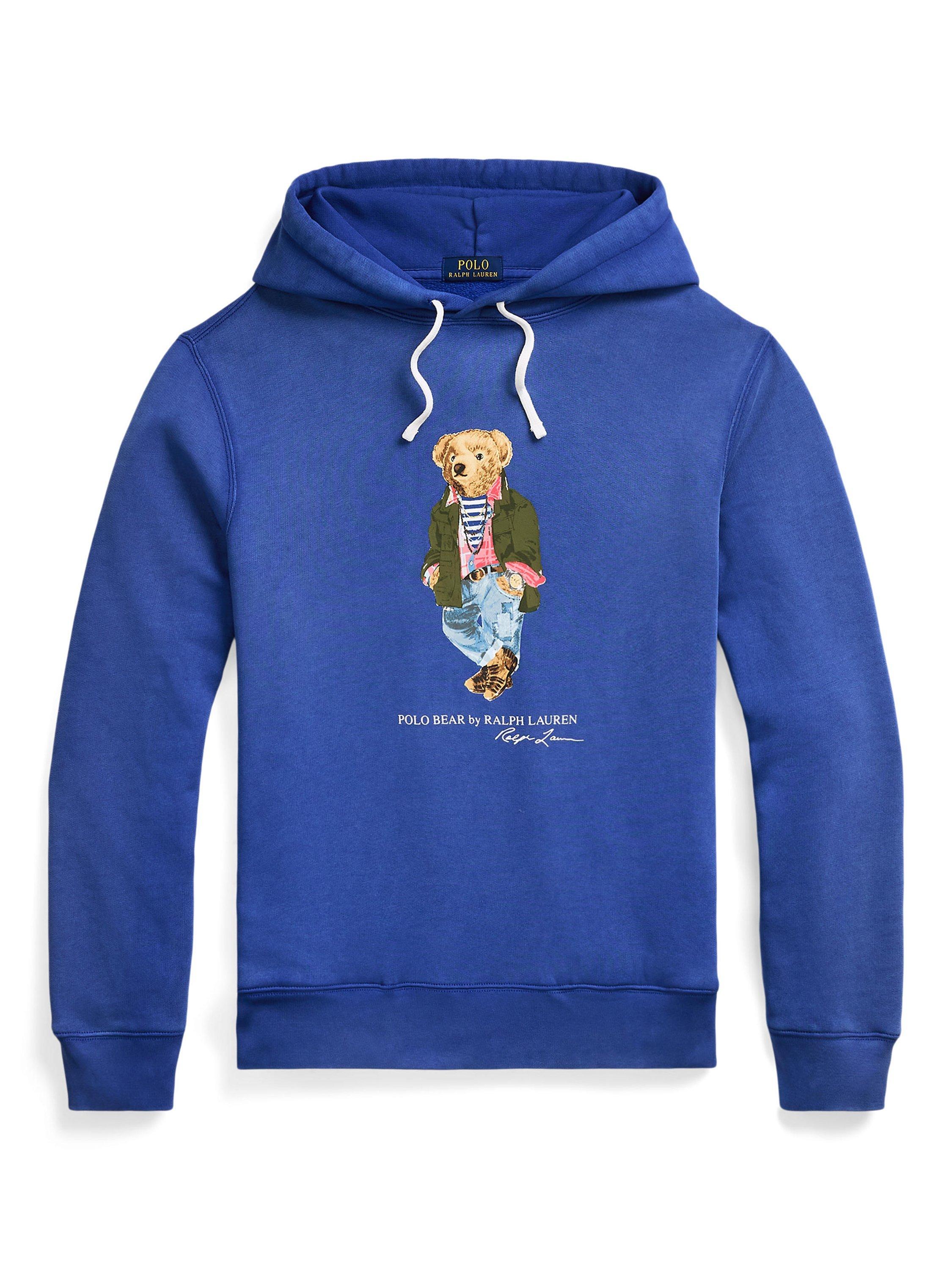 Product image 5 of 5, which shows Polo Ralph Lauren Polo Bear Cotton Blend Hoodie, Blue, S