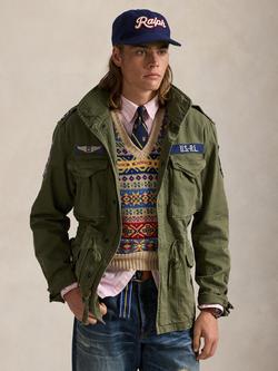 Polo Ralph Lauren Icon Field Jacket, Olive Mnt W/ Patches, Olive Mnt W/ Patches