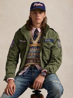 Polo Ralph Lauren Icon Field Jacket, Olive Mnt W/ Patches - view 2, Olive Mnt W/ Patches