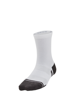 Under Armour Kids' Performance Tech Socks, Pack of 3, White/Grey - view 2, White/Grey