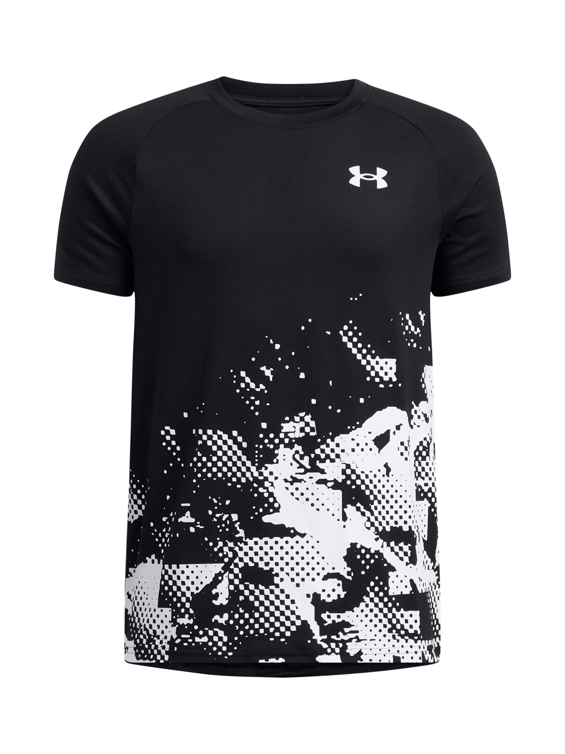 Under Armour Kids' Tech Graphic Short Sleeve T-Shirt, Black/White