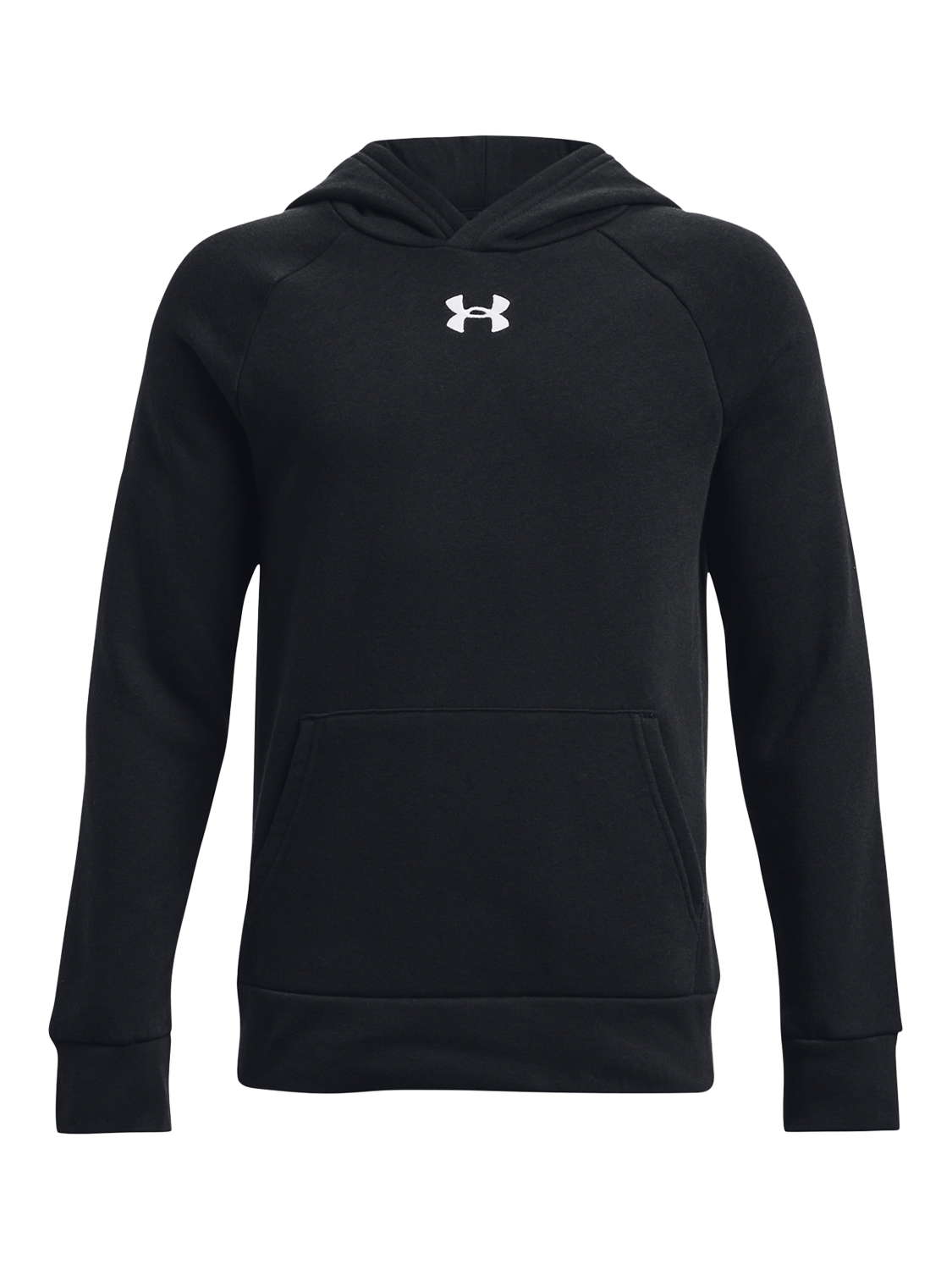 Product image 1 of 2, which shows Under Armour Kids' Rival Fleece Hoodie, Black, S