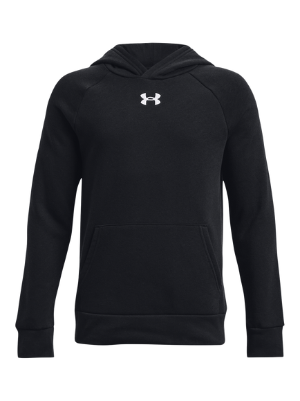 Under Armour Kids' Rival Fleece Hoodie, Black, Black