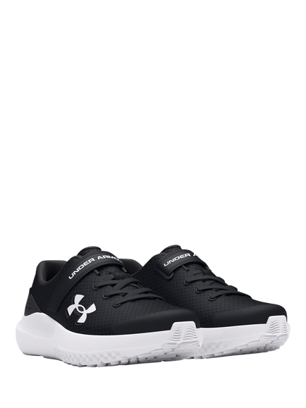 Under Armour Kids' BPS Surge 4 AC Trainers, Black/White - view 2, Black/White