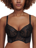 Chantelle Philter Bustier Bra, Black Vinyl