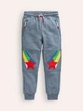 Mini Boden Kids' Warrior Knee Joggers, Grey/Multi