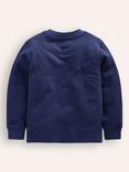 Mini Boden Kids' Cosy Festive Sweatshirt, Navy