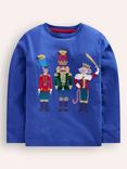 Mini Boden Kids' Cotton Fun Nutcracker T-Shirt, Blue