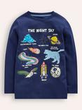 Mini Boden Kids' Glow-In-The-Dark Top, Navy