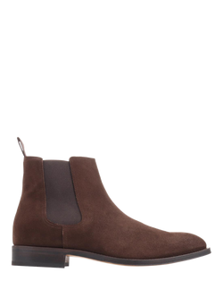 Jones Bootmaker Cheltenham Suede Chelsea Boots, Dark Brown Suede