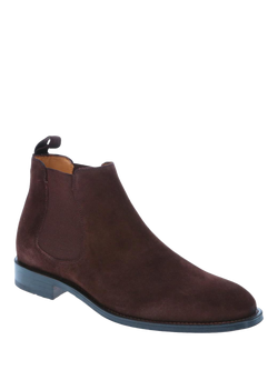Jones Bootmaker Cheltenham Suede Chelsea Boots - view 2, Dark Brown Suede
