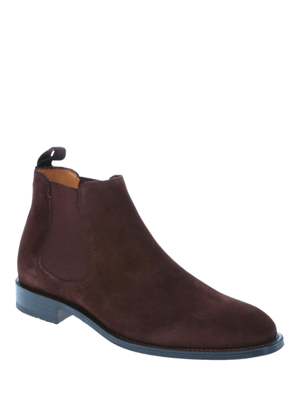 Jones Bootmaker Cheltenham Suede Chelsea Boots - view 2, Dark Brown Suede