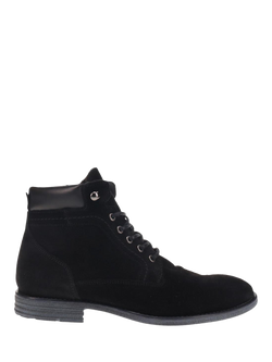 Jones Bootmaker Docklands Suede Lace-Up Ankle Boots, Black, Black