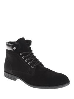 Jones Bootmaker Docklands Suede Lace-Up Ankle Boots, Black - view 2, Black