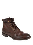 Jones Bootmaker Docklands Leather Lace-Up Ankle Boots, Dark Brown