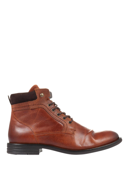 Jones Bootmaker Docklands Leather Lace-Up Ankle Boots, Dark Tan, Dark Tan
