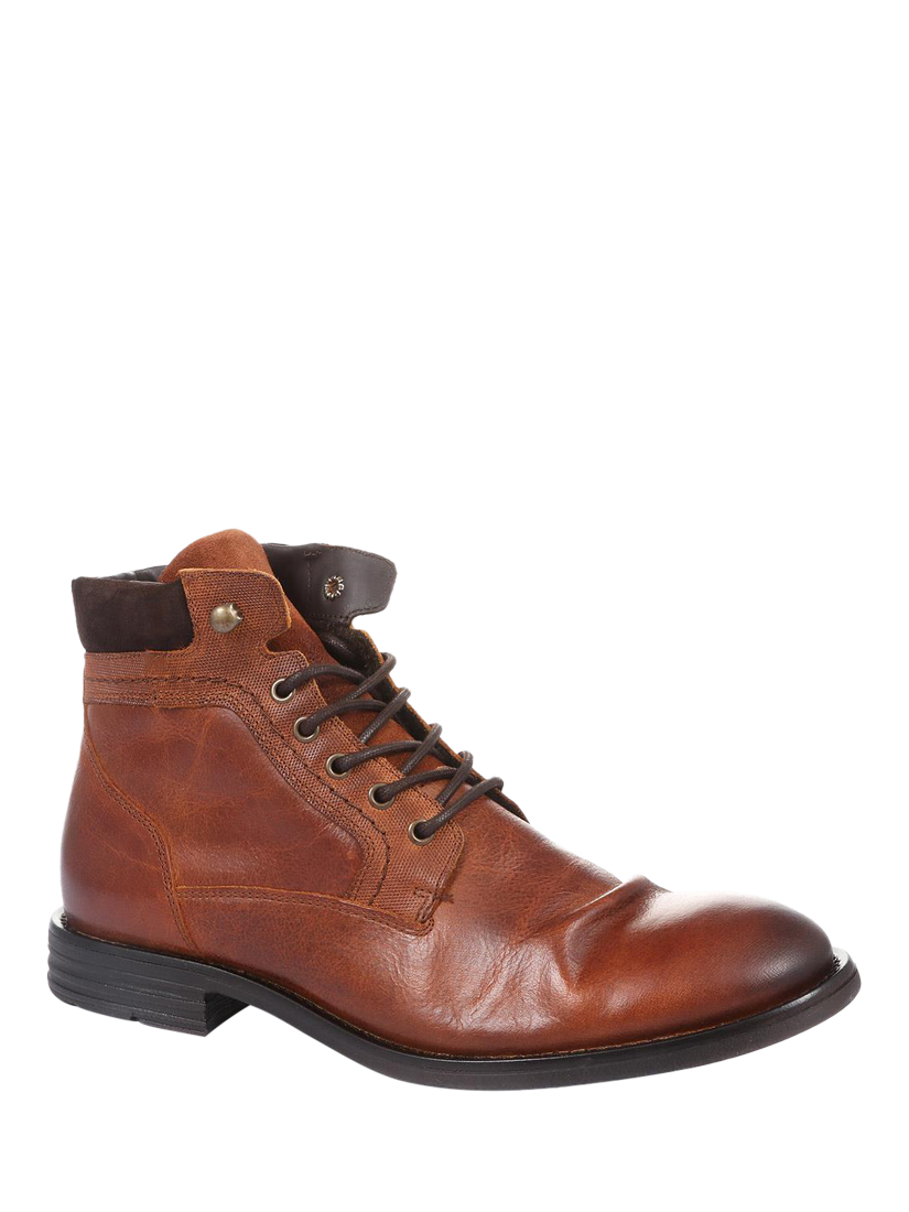Product image 3 of 6, which shows Jones Bootmaker Docklands Leather Lace-Up Ankle Boots, Dark Tan, 6