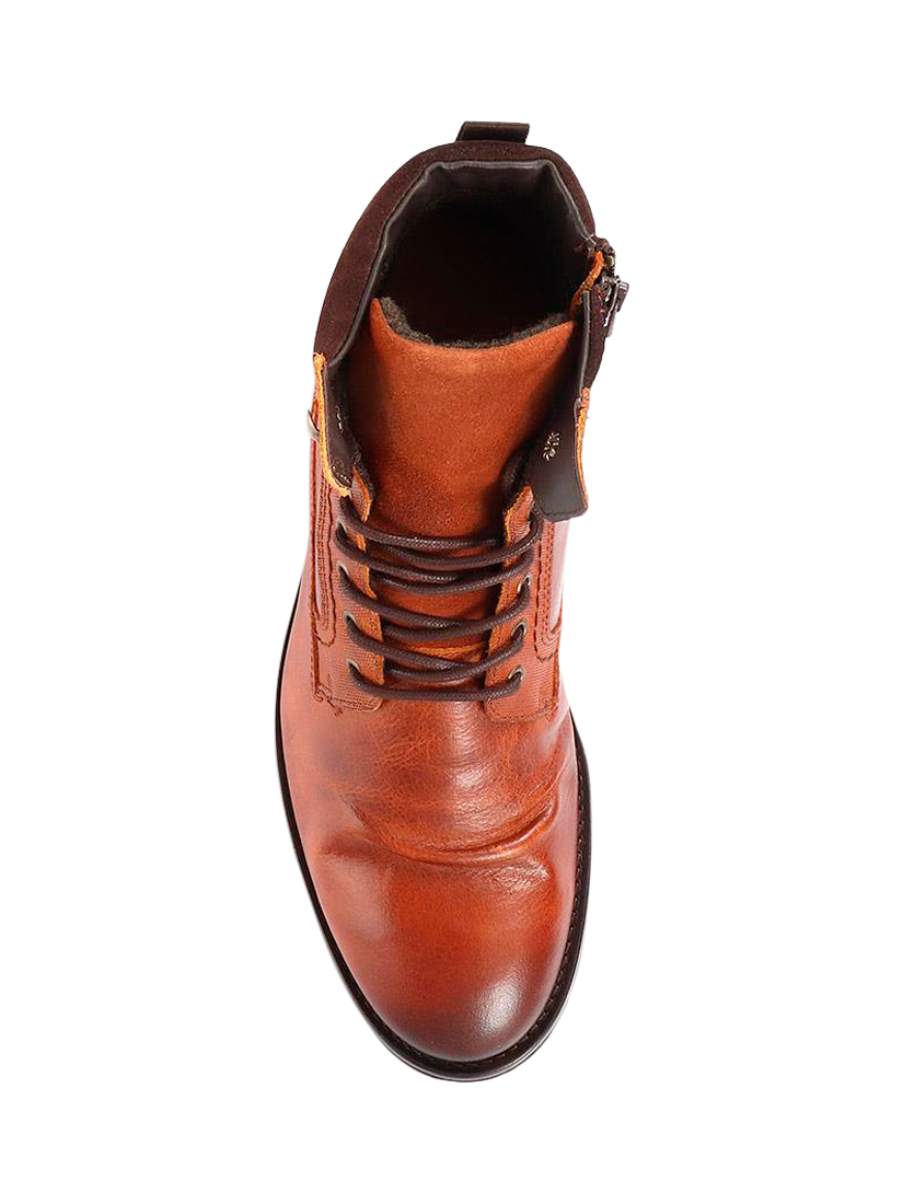 Product image 5 of 6, which shows Jones Bootmaker Docklands Leather Lace-Up Ankle Boots, Dark Tan, 6