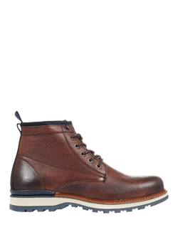Jones Bootmaker Ealing Leather Lace Up Boots, Brown