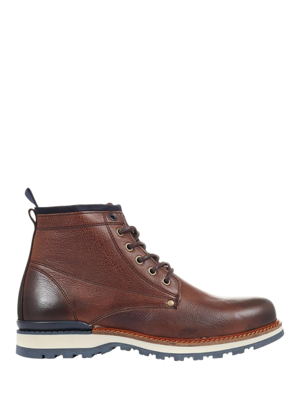 Jones Bootmaker Ealing Leather Lace Up Boots, Brown